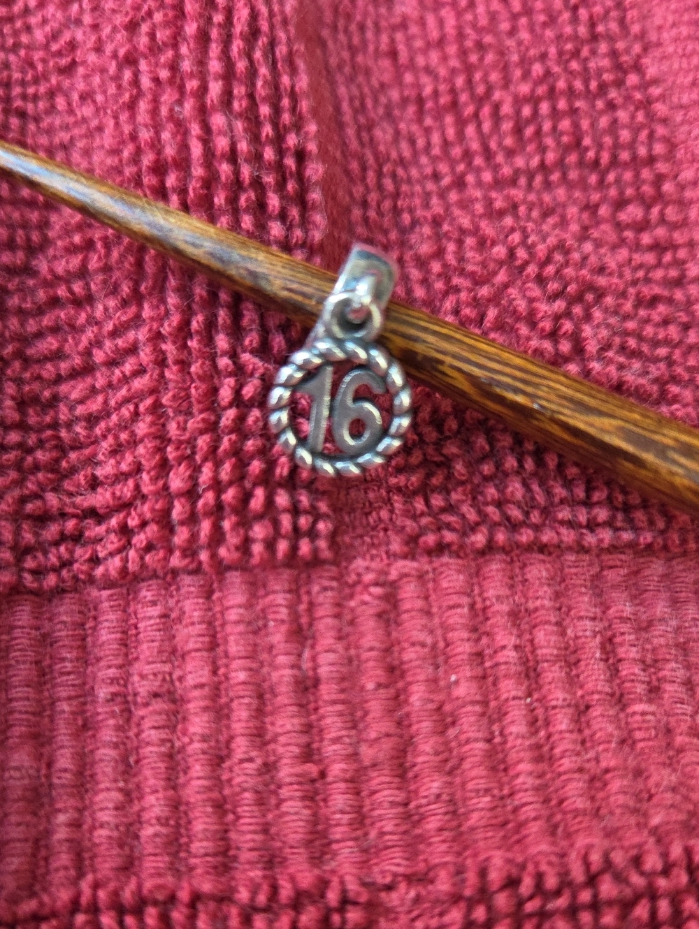 Retired Pandora Sterling Silver "Sweet 16" Birthday Dangle Charm